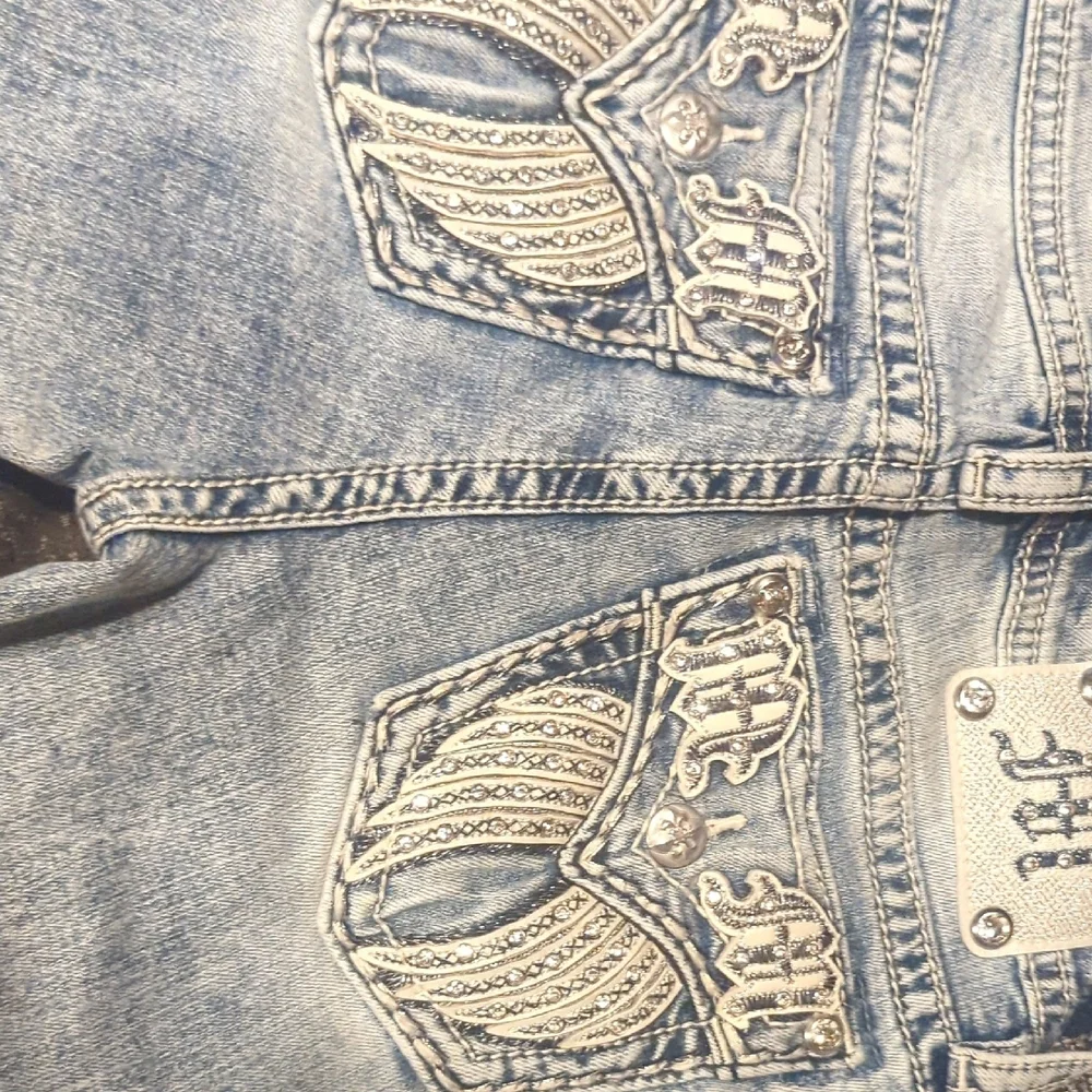 Brand New Miss Me Light Blue Boot Cut Jeans - Picture 2 of 3